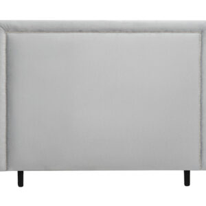 PERLA Sänggavel 160 Sammet Ljusgrå