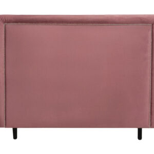 PERLA Sänggavel 160 Sammet Rosa
