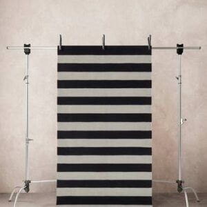 PETRA utomhusmatta Svart/ljusgrå