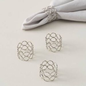 PEYTON servettring 4-pack Silver