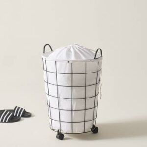POGGIO tvättkorg Vit/svart