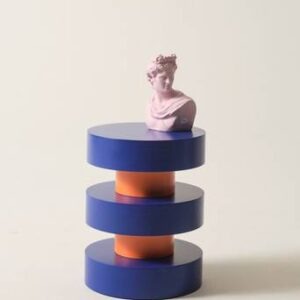 PORTELLO sidobord ø 40 cm Blå/orange