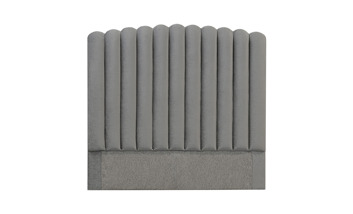 PRIMO 140 Sänggavel Sammet Mörkgrå