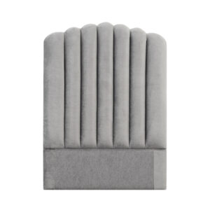 PRIMO 90 Sänggavel Sammet Ljusgrå