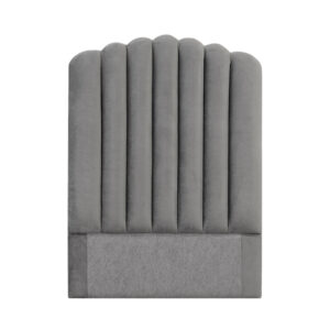 PRIMO 90 Sänggavel Sammet Mörkgrå