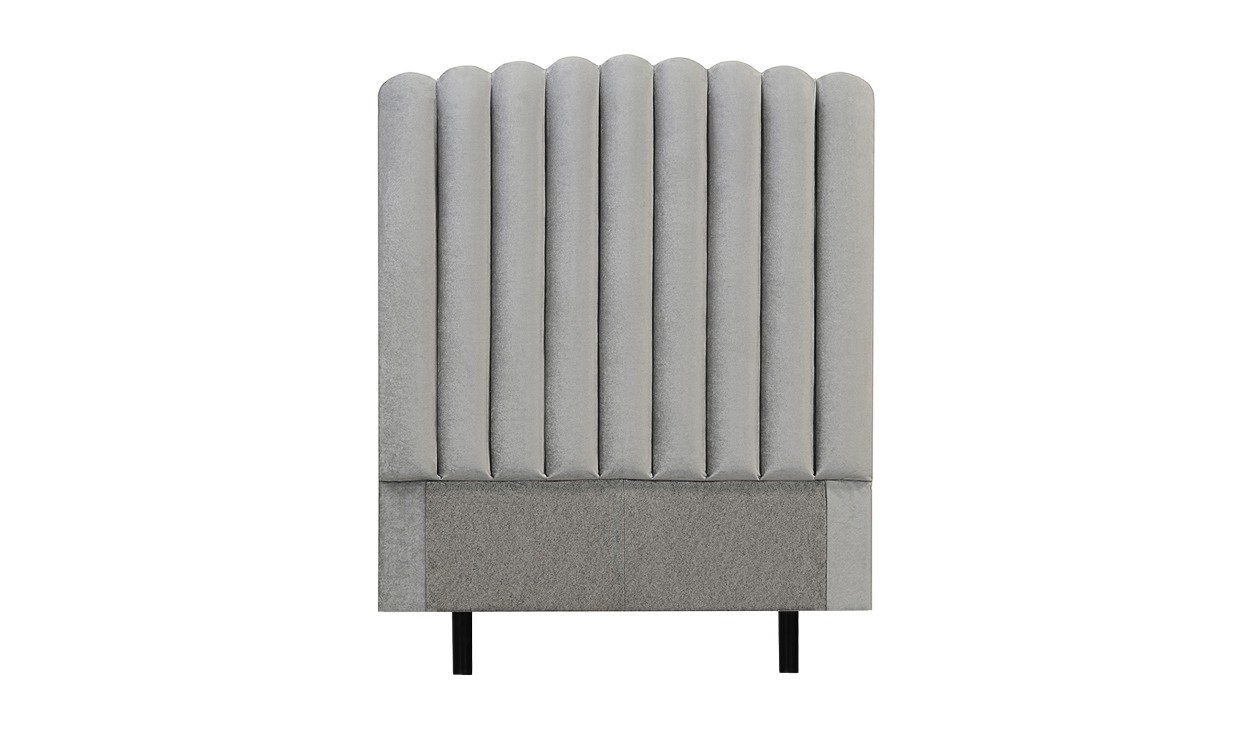 PRIMO HIGH 120 Sänggavel Sammet Ljusgrå