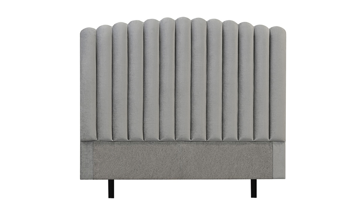 PRIMO HIGH 160 Sänggavel Sammet Ljusgrå