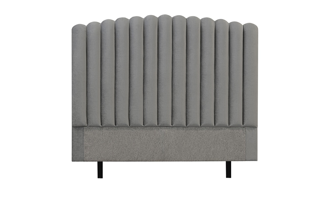 PRIMO HIGH 160 Sänggavel Sammet Mörkgrå