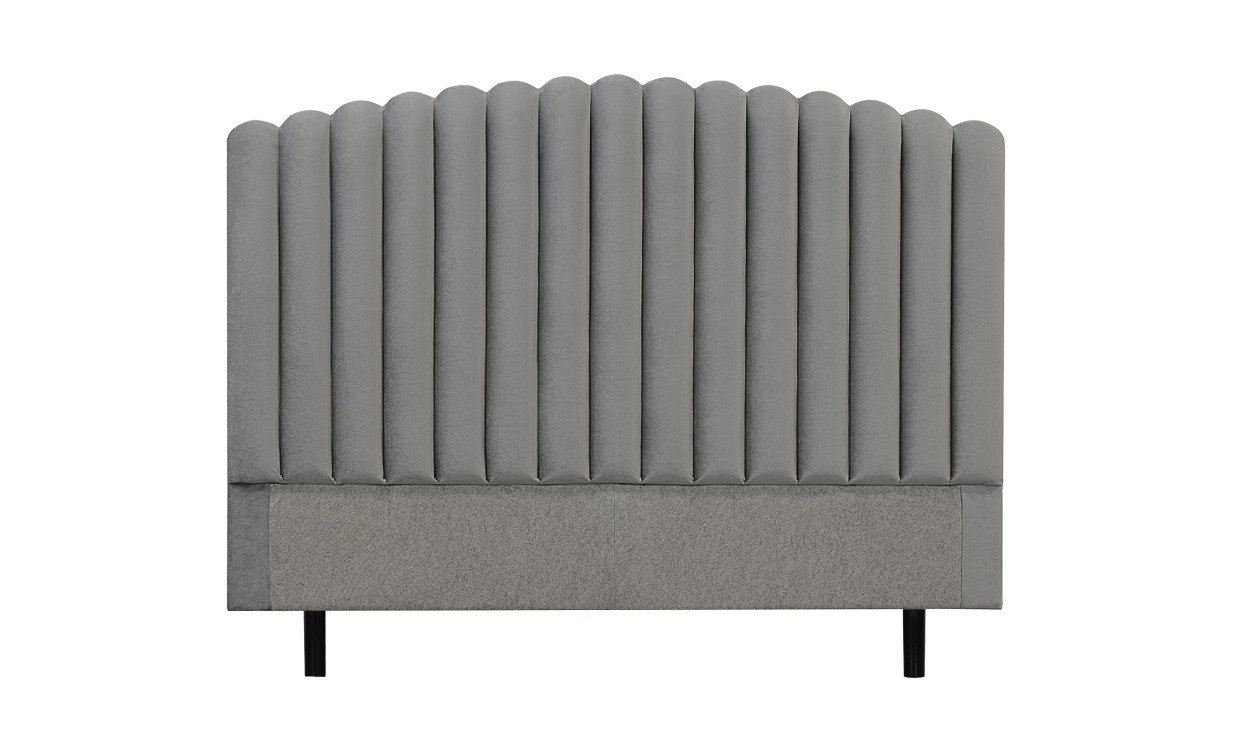 PRIMO HIGH 180 Sänggavel Sammet Mörkgrå