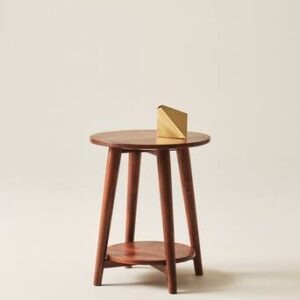 PRIZNA sidobord ø 45 cm Brun