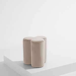 Pastill – Bodhi puff i sammet ø 40 cm – Beige – Fotpallar & puffar – Från Homeroom