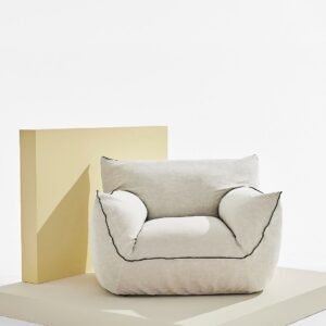 Pastill – Gia fåtölj i linne – Beige – Fåtöljer – Från Homeroom