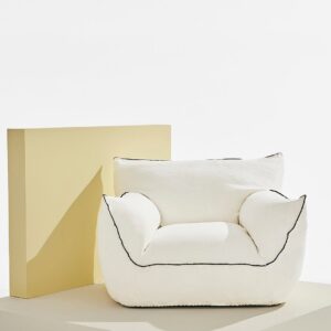 Pastill – Gia fåtölj i linne – Vit – Fåtöljer – Från Homeroom