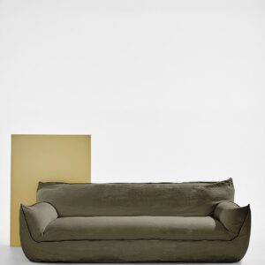 Pastill – Gia soffa i linne, 3,5 sits – Grå – 4-sits soffor – Från Homeroom