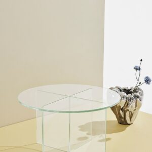 Pastill – Iris soffbord i glas ⌀ 60 cm – Transparent – Soffbord – Från Homeroom