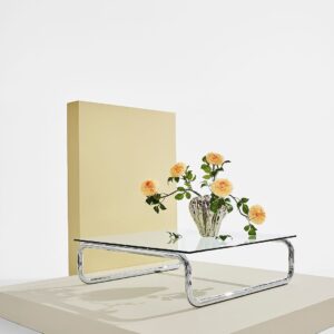 Pastill – Lulu soffbord krom/glas 100×100 cm – Silver – Soffbord – Från Homeroom