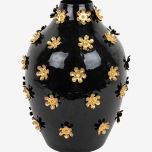 Present Time – Vas Golden Flowers – Svart – Krukor & vaser – Från Homeroom