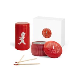 Presentask Doftljus + Tändsticksrör Röd