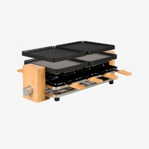 Princess – Raclette Pure 8 Bamboo 162918 – Smörgås- & våffeljärn – Från Homeroom