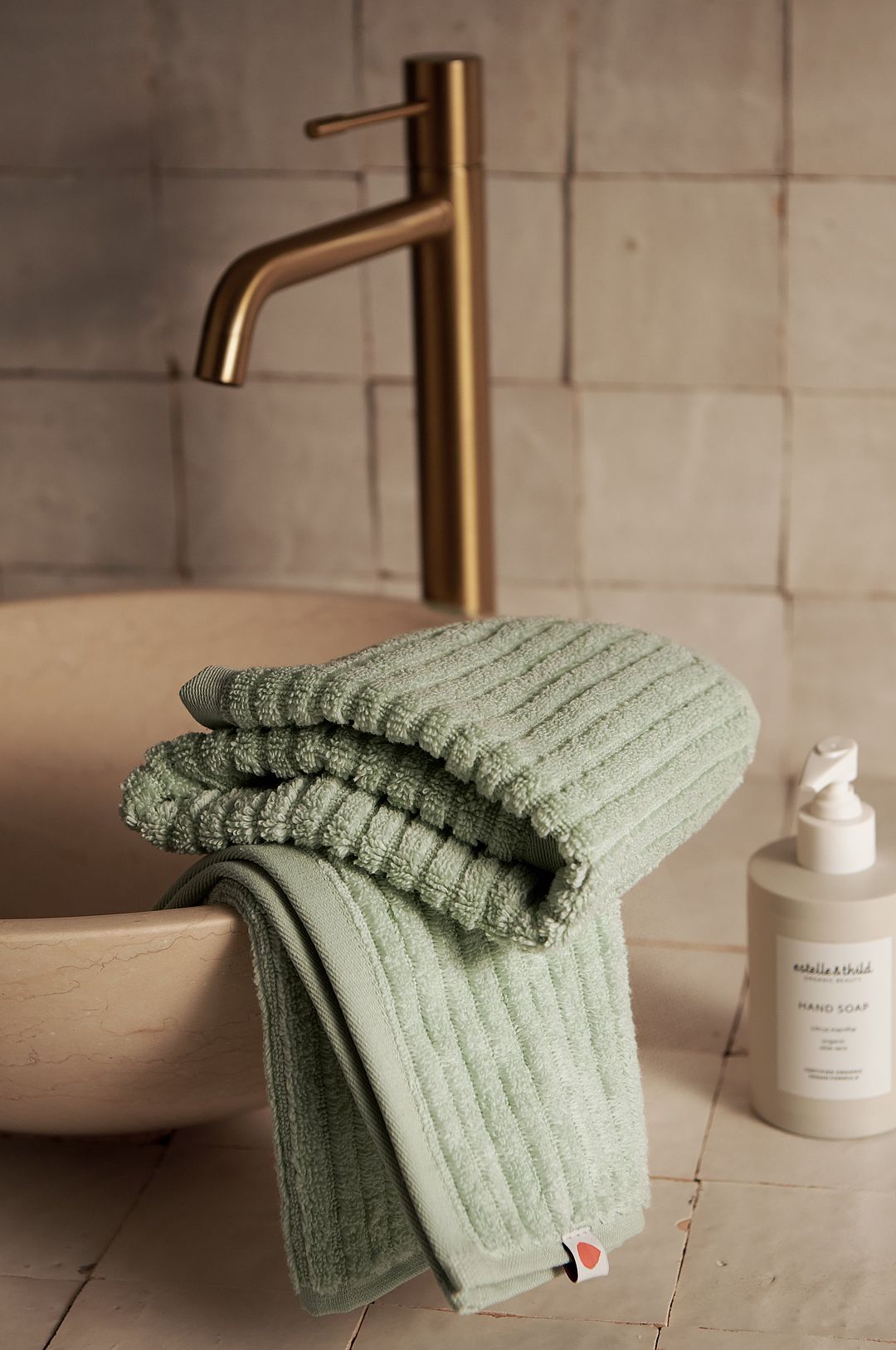 Pure – Handduk Supersoft 2-pack 30×50 cm – Grön – Handdukar – Från Homeroom