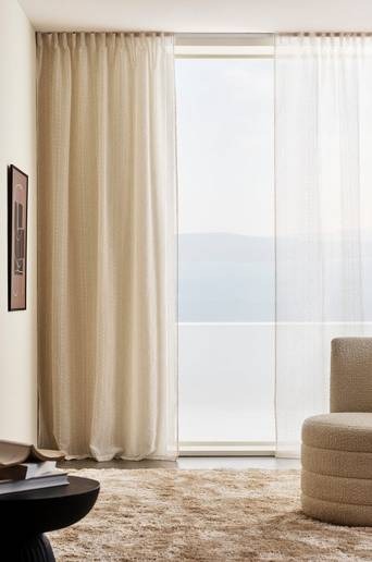 QUILO multifunktionsgardin 2-pack Beige