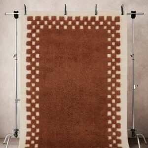 RAVA ullmatta 200×300 cm Brun/Naturvit