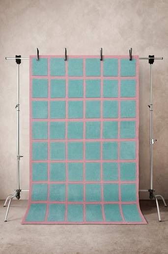 RAVELLO luggmatta 170×240 cm Turkos/rosa