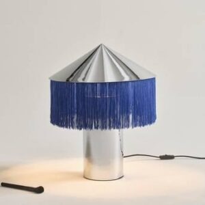 REGENCY bordslampa Krom/blå