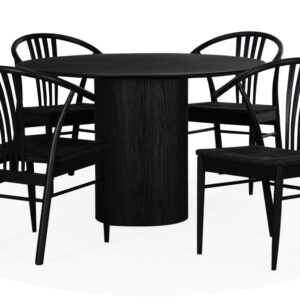 RIBERA/YRSA Matgrupp 4 Stolar Svart