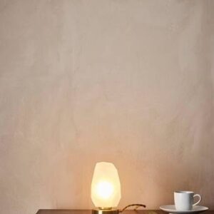 ROCK bordslampa Antikmässing/vit