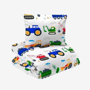 Redlunds – Busy Tractors spjälsäng – Vit – Påslakanset – Från Homeroom