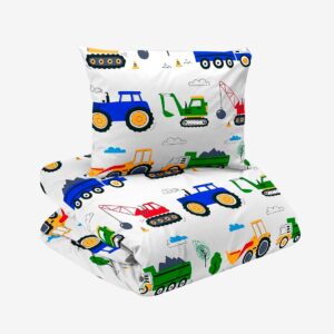 Redlunds – Busy tractors 2-d bädd – Vit – Påslakanset – Från Homeroom