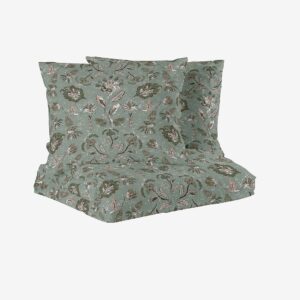 Redlunds – Ingela satin 3-d bädd – Grön – Påslakanset – Från Homeroom