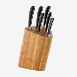 Robert Welch – Knivblock Signature Prism i ek inkl. 6 knivar – Natur – Köksknivar & tillbehör – Från Homeroom