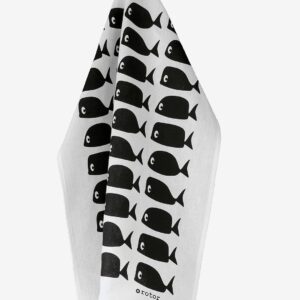 Rotor design – Kökshandduk Whale – Vit – Kökshanddukar – Från Homeroom