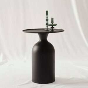 SARGANS sidobord ø 46 cm Svart