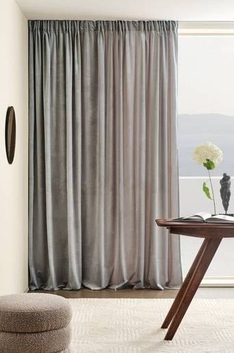 SAVANNAH multifunktionsgardin 1 längd – extra bred Gråbrun