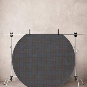 SCOTT slätvävd matta ø 110 cm Grön/brun