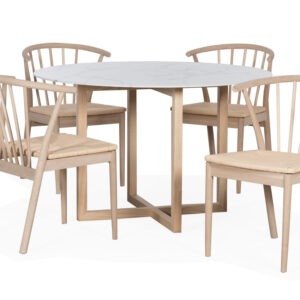 SELINE/NINNI Matgrupp 4 Stolar Marmor