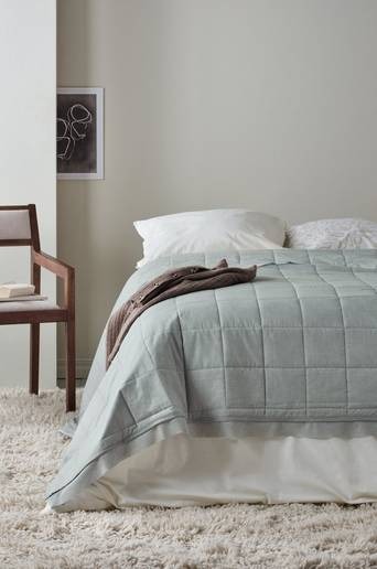 SENTE överkast – dubbelsäng 260×260 cm Blå