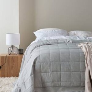 SENTE överkast – dubbelsäng 260×260 cm Ljusgrå