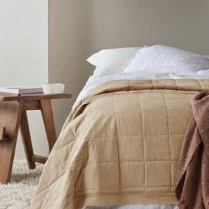 SENTE överkast – enkelsäng 180×260 cm Linnebeige