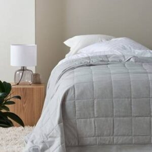 SENTE överkast – enkelsäng 180×260 cm Ljusgrå