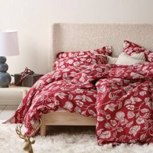 SERAFINA påslakanset enkelsäng Röd