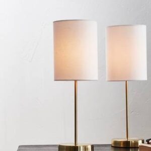 SETH bordslampa 2-pack Vit/mässing