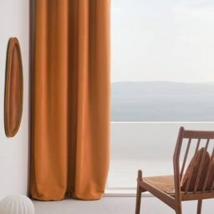 SHADOW mörkläggningsgardin med öljett 1 längd Bränd orange