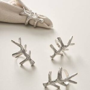 SHILOH servettring 4-pack Silver