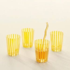 SIA glas 4-pack Transparent/gul