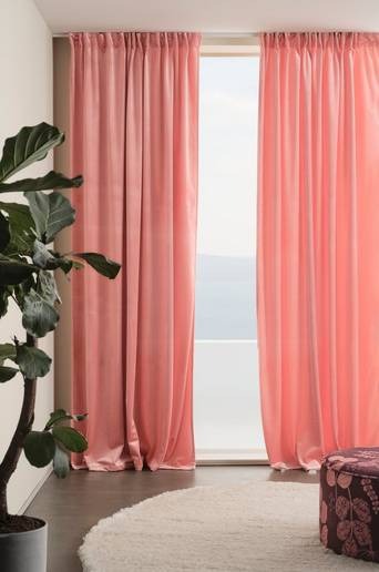 SIMONE multifunktionsgardin 2-pack Terracotta rosa