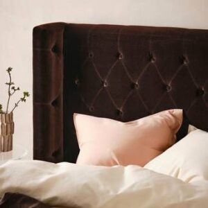 SKENE LYX sänggavel 120 cm Mörkbrun